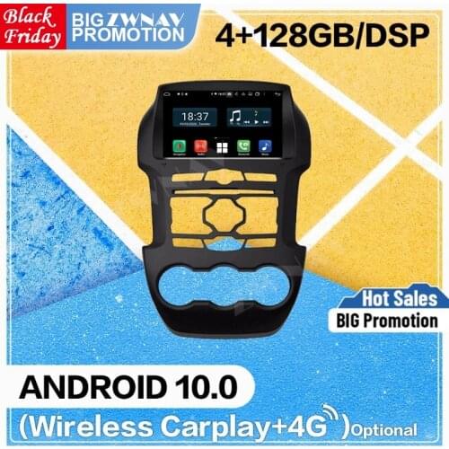 128GB Carplay Android 10 screen Multimedia DVD Player for Ford ranger 2011 2012 2013 2014 GPS Auto Radio Audio Stereo Head unit