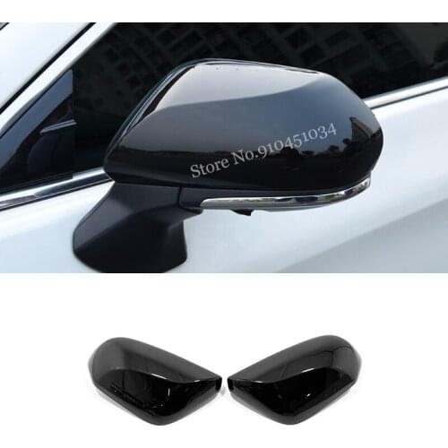 2 PCS 2018 2019 2020 2021 ABS Black Car Side Door Rear View Mirror Cover Trims Sticker Styling for Toyota Camry Accessories