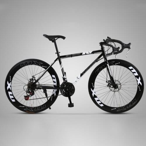 24 Speed 26 Inch Fixed Gear Road Bicycle Double Disc Brake for Adult Racing