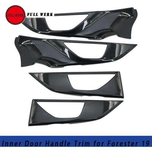 4pcs/set ABS Inner Door Handle Bowl Decoration Cover Sticker for Subaru Forester 2019 Door Handle Panel Trim Interior Mouldings