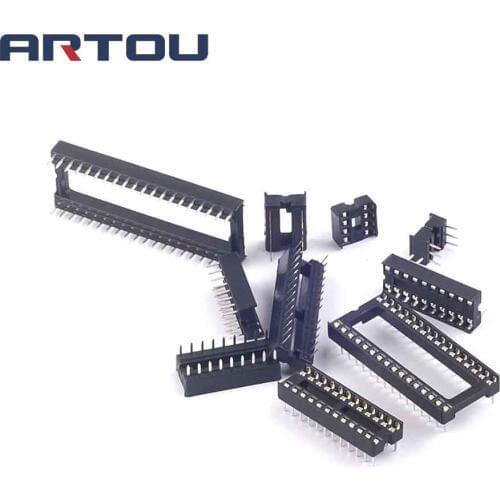 50pcs Assorted DIP IC Sockets 6, 8,14,16,18,20,24,28,32,40
