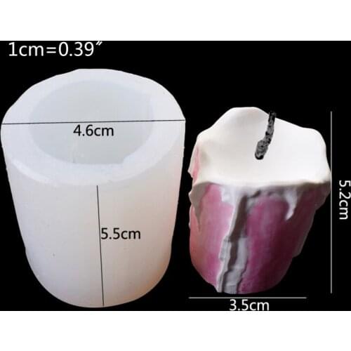 594C 3D Candle Mold Silicone Glue Clay Soap Mould Making Supplies DIY Chocolate Fondant Cake Decoration