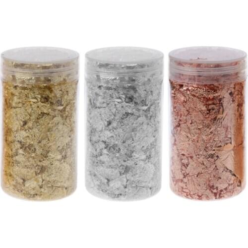 5g Gold Silver Gilding Flakes Metallic Foil Flakes Resin Fillings Jewelry Making