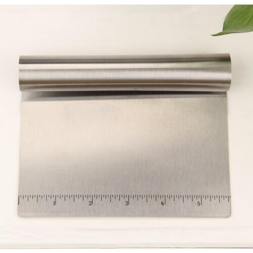 Free Shipping 6'' Stainless Steel Pastry Fondant Icing Scraper with Scale Cake Decoration Baking Tool
