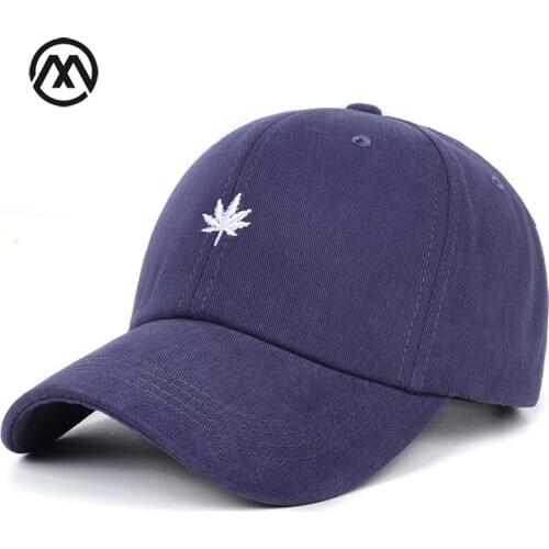 Maple Leaf Embroidered Baseball Caps Men/Women Baseball Cap Solid Outdoor Shade Bone Daddy Trucker Cap Unisex Couple Hats Cotton