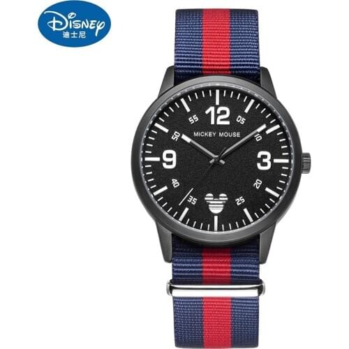 Disney Fashion Boys Watches Top Brand Luxury Quartz Watch Kids Casual Slim Nylon Strap Waterproof Sport Watch Relogio Masculino
