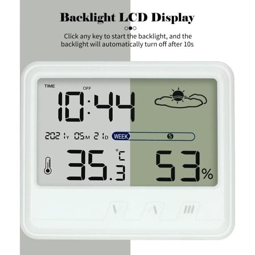 Mini LCD Digital Thermometer Humidity Meter Outdoor Indoor Hygrometer Temperature Sensor Gauge Tool Weather Station Home Room