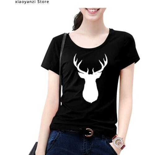 Oh Deer Tshirt Christmas Holiday Women Clothing Fashion Workout Gym Reindeer Tees Simply Style Graphic Vintage Women T shirts