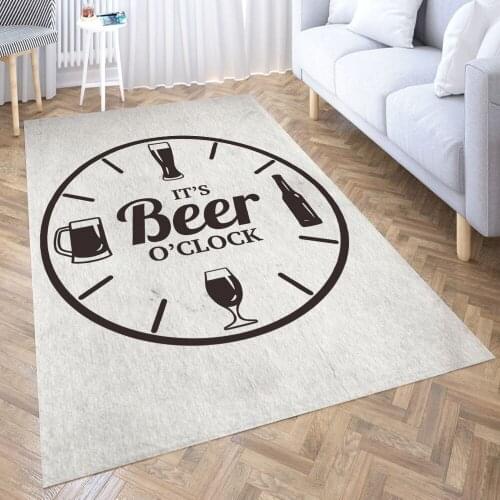 Beer o clock Carpet for Living Room 3D Anime Cartoon Rug Gamer Teen Room Bedside Lounge Rug Kids Children Floor Mats
