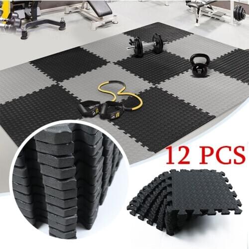 12PCS EVA Foam Floor Mats Puzzle Play Mat Exercise Non-slip Gym Fitness Thicken Shock Baby Climbing Pad Soft Carpet Each 30x30cm