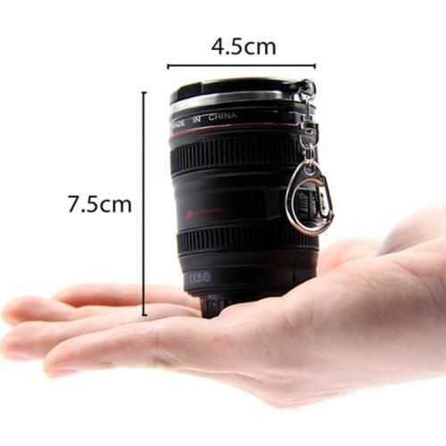 50ml Camera Lens Coffee Mug/Cup With Lid Photo Coffee Cup ABS+Stainless Steel Travel Lens Mug Thermos Cups