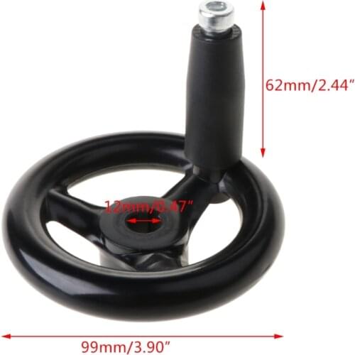 3.9" Diameter Hand Wheel w/ Revolving Handle For Milling Machine