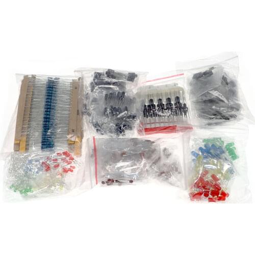 Metal film Resistor assortment kit led diodes Electrolytic Capacitor Ceramic set transistor Pack diy electronic components Kits