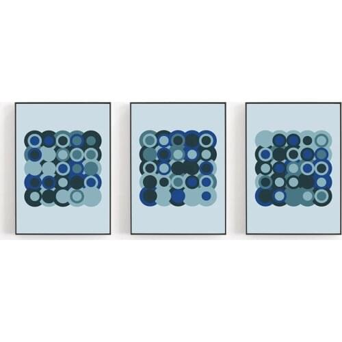 Minimalist Blue Geometric Canvas Prints Poster Home Decoration Painting Blue Wall Art Picture Modular Living Room No Framework