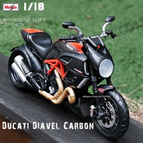 Maisto 1:18 Ducati Diavel Carbon V4 Kawasaki Moto Car Original Authorized Simulation Alloy Motorcycle Model Toy Car Collecting