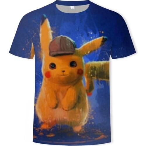 3D Cartoon Anime Printing Mens T-Shirt Casual Round Neck Short-Sleeved Shirt Summer Cool BreatHable T-Shirt Size 110/6XL