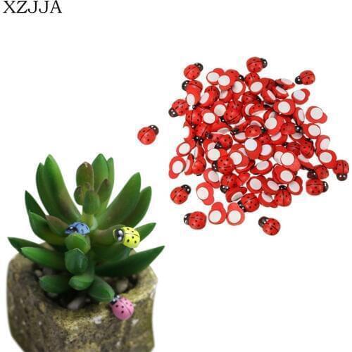 100PC Colorful Cute Wooden Ladybug Sponge Self-adhesive Stickers Party DIY Decorations Kids Gift 3D Scrapbooking Insect Sticker