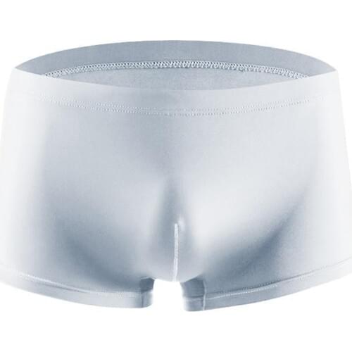 New Arrival!!! Men Ice Silk Smooth Breathable Boxers Bulge Pouch Shorts Underpants Underwear