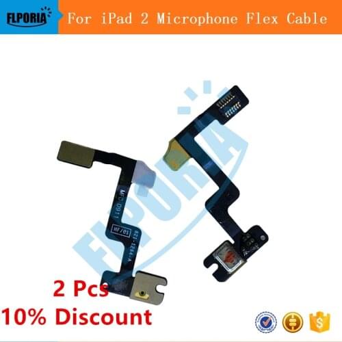 For iPad 2 2nd Microphone Flex Brand New Genuine Top Quality Mic Microphone Flex Cable Replacement Repair Parts For Apple iPad 2