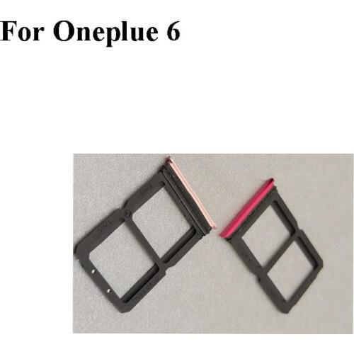 Original For oneplus six onleplus 6 SIM Card Tray + Micro SD Card Tray Holder Slot Adapter Socket For oneplus6 one plus six 6