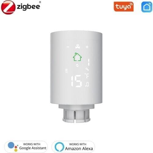 Tuya ZigBee 3.0 Wifi Smart Radiator Actuator Thermostat Heater Smart Home Temperature Controller Voice Control Works With Alexa