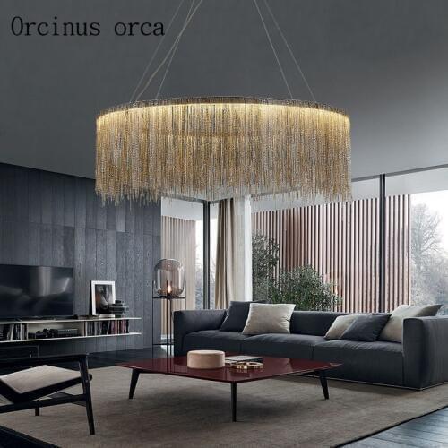 Nordic postmodern atmosphere simple fringes chandelier living room restaurant bedroom industrial air Su chandelier free shipping