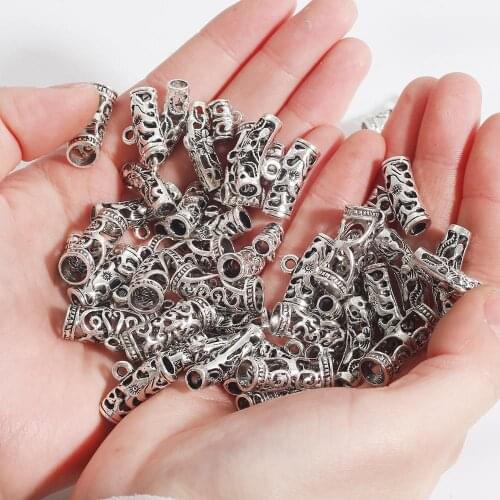 High sales 10pcs of mixed sizel Alloy Tee jewelry accessories and parts plating ancient silver DIY jewelry accessories jewelry