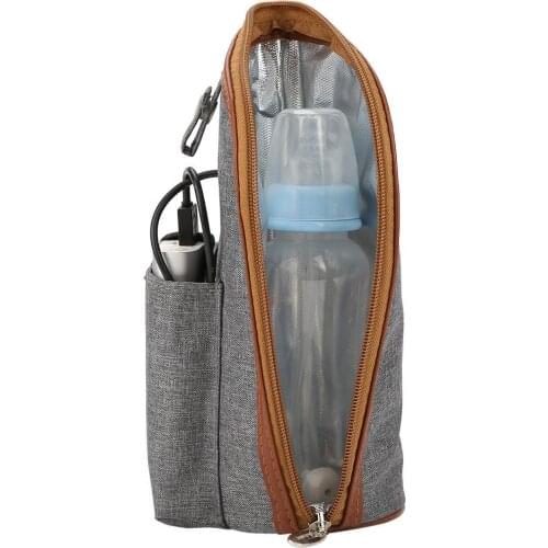 USB Heated Baby Feeding Bottle Bag Portable Car Milk Bottle Warm Up Bag Go Out Baby Bottle Constant Temperature Bag