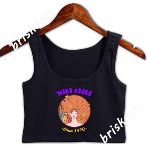 Wild Child Hippies Concert Flower Gift Idea Crop Top Women Clothing Top Summer Knitted S-4xl Interesting Formal Fashion Vest