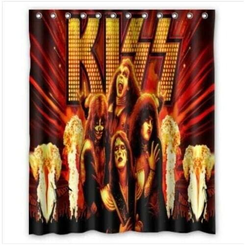 New shower curtain kiss bathroom shower curtain durable fabric accessories creative with 12 hooks 180X180CM