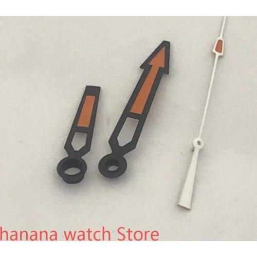 Mens watch parts repair kit mechanical watch hands orange parts suitable for MIYOTA 8215/8205 automatic movement