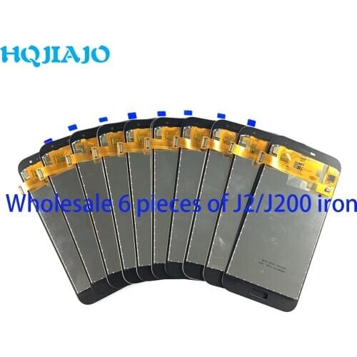 6 PCS Iron LCDs Screen For Samsung J200 J2 Adjust LCD Display Touch Screen Digitizer For Samsung Galaxy J2 2015 J200 J200Y J200