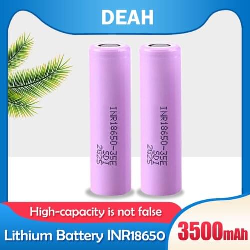 1-10PCS Original 3.7V 3500mAh Battery For Samsung 18650 35E 20A Discharge Lithium Rechargeable Battery For Power Bank Flashlight