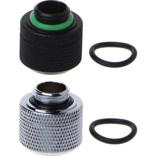 14mm G1/4 Thread Acrylic Hard Tube Fitting Hand Twist 3 Laps 10x14mm Connector