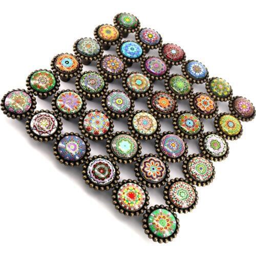1x Flower Glass Cabochon Unique cabinet knobs Dresser Pull Drawer handles bouton Colorful Furniture Knobs Dia 42mm