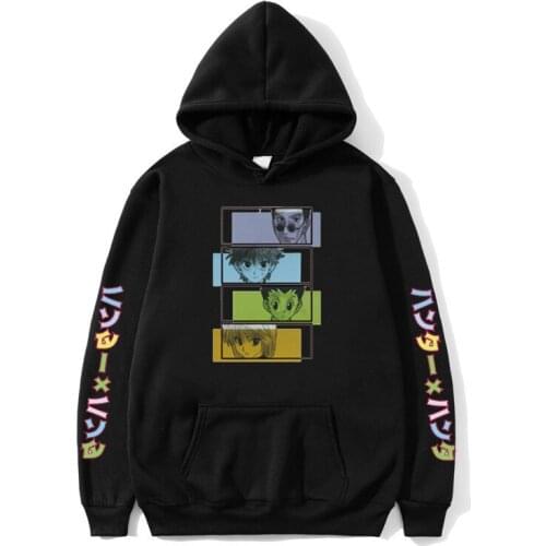 2021 New Japanese Cartoon HUNTER x HUNTER Killua Leorio Kurapika Hisoka Pullover Mens Hoodies Couple Outfit Womens Streetwears
