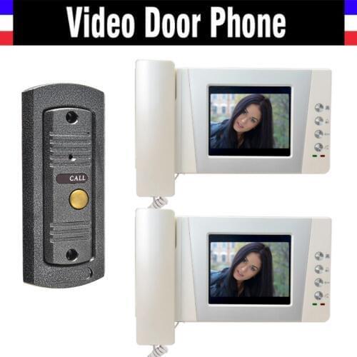 4.3" LCD monitor video doorbell door phone system video interphone kits IR Night Vision pinhole Camera video intercom for home