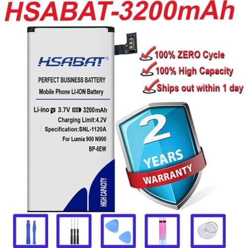 HSABAT 3200mAh Battery for Nokia BP-6EW Lumia 900 N900 Lumia900 Batterie Bateria Batterij Accumulator AKKU