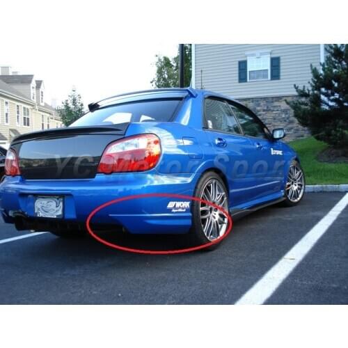 Car Accessories Carbon Fiber/Fiber Glass Rear Spats For 2004-2007 WRX 8-9th JDM OEM Style Rear Bumper Corner Caps Extension