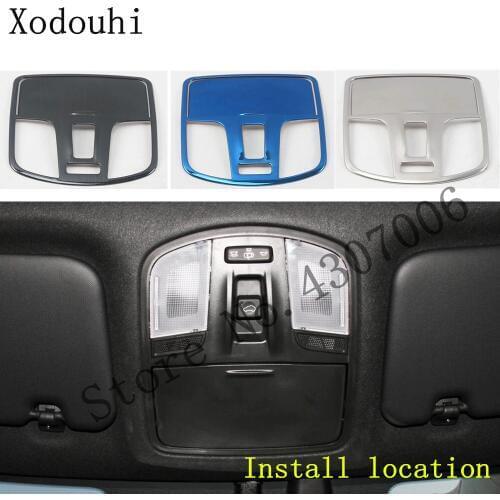 Car Styling Cover Stick Head Read Front Reading Light Lamp Trim Frame Roof For Hyundai Kona Encino Kauai 2017 2018 2019 2020