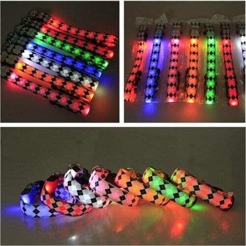 Diamond Square Dog Collar Pet LED Collar