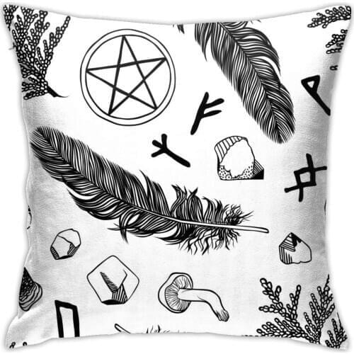 Black Ritual Witch Goth Abstract Throw Pillow Covers Decorative 45X45CM Pillowcase Square Cushion Cases for