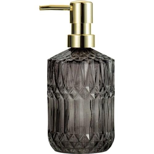 EAS-390Ml Soap Dispenser Glass Refill Empty Bottle Hand Soap Bottle Detergent Containers Press Empty Bottles Bathroom