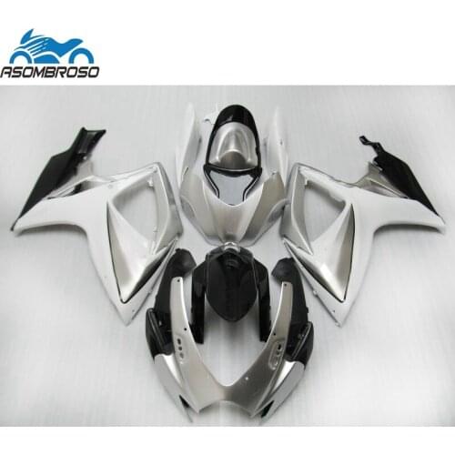Hot sale Fairing kitfor SUZUKI K6 K7 Injection Molding GSXR 600 750 2006 2007 black white gsxr600 fairings LD44