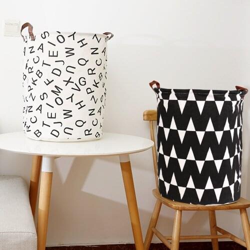 Dirty Laundry Basket Kids Toys Holder Bucket Organizer Foldable Laundry Basket Clothes Storage Bag Home Sundries Storage Barrel