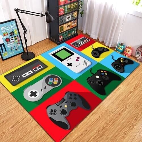 Cartoon Tapete Gamer Area Rugs Anti-Slip Washable Carpets for Living Room Study Bedroom Kid Playing Carpets 100x150cm Room Rug