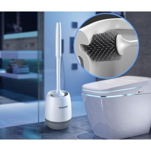 Soft toilet brush head, wall-mounted or floor-mounted toilet brush household cleaning tools bathroom accessories