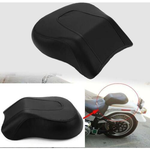 Motorcycle Passenger Soft Tail Rear Pillion Seat Fit For Harley Davidsion Fat Boy FLSTF 2007-2017 Springer Custom Cross Bones