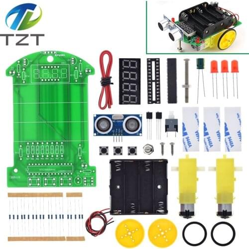D2-4 Ranging car parts diy kit Ultrasonic module Intelligent ranging car kit for Arduino