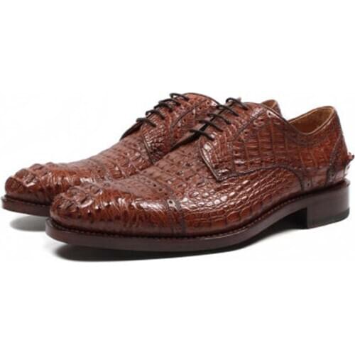 Jiangxinduyun new high-grade Men dress shoes true crocodile leather business manual men formal shoes male Leather shoe
